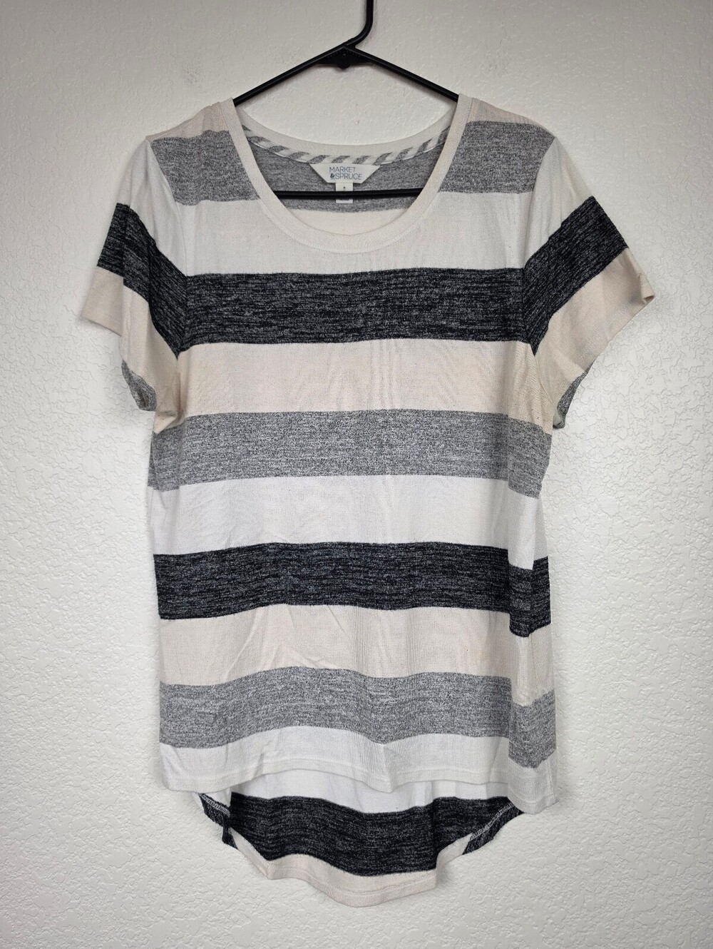 Market & Spruce Striped Short Sleeve T-Shirt Medium